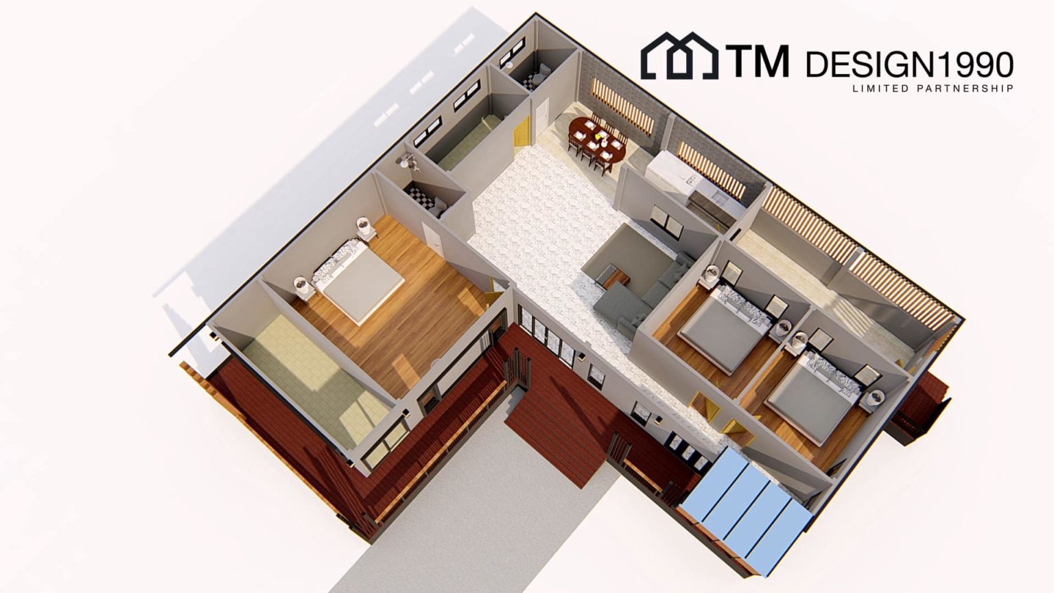 แบบโมเดิร์นสวยทันสมัย 3 ห้องนอน 2 ห้องน้ำ พื้นที่ใช้สอยตัวบ้าน 214 ...