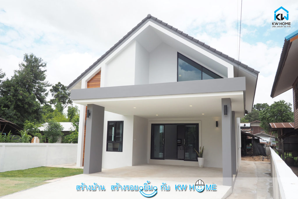 บ้านสวยสไตล์โมเดิร์นมินิมอลทรงจั่ว 3 ห้องนอน 2 ห้องน้ำ พื้นที่ใช้สอยรวม ...