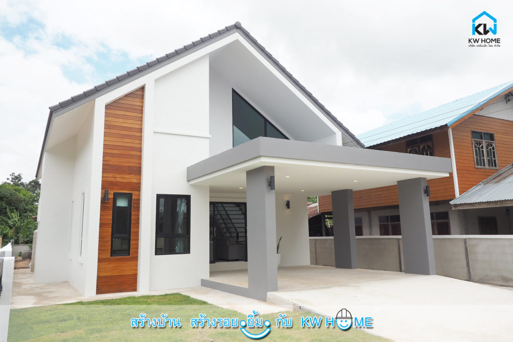 บ้านสวยสไตล์โมเดิร์นมินิมอลทรงจั่ว 3 ห้องนอน 2 ห้องน้ำ พื้นที่ใช้สอยรวม ...