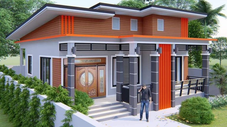 แบบบ้านชั้นเดียวสวยทันสมัย 3 ห้องนอน 2 ห้องน้ำ สไตล์โมเเดิร์นฟังก์ชั้น ...