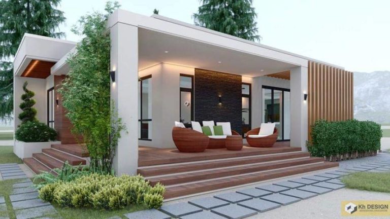 ไอเดียแบบบ้านทันสมัย 3 ห้องนอน 1 ห้องน้ำ พื้นที่ใช้สอย 147 ตร.ม. ...